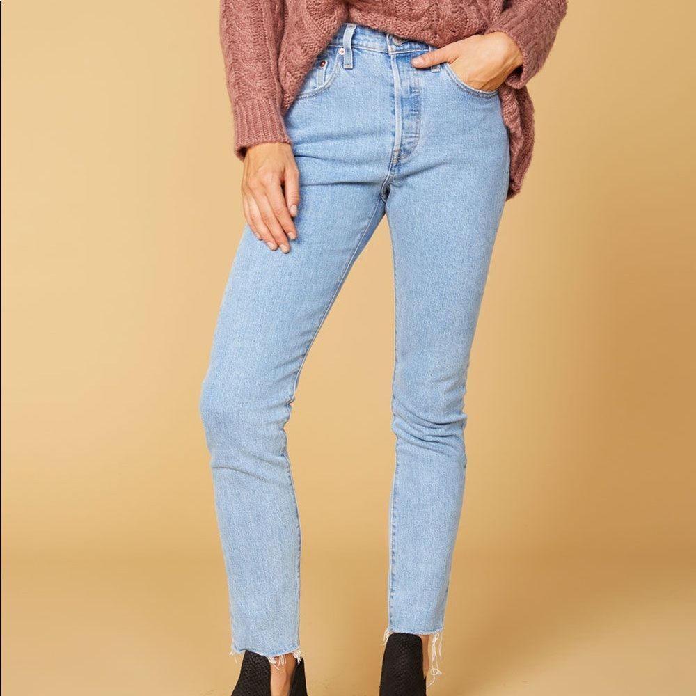 LEVI’S 501 high rise skinny jeans